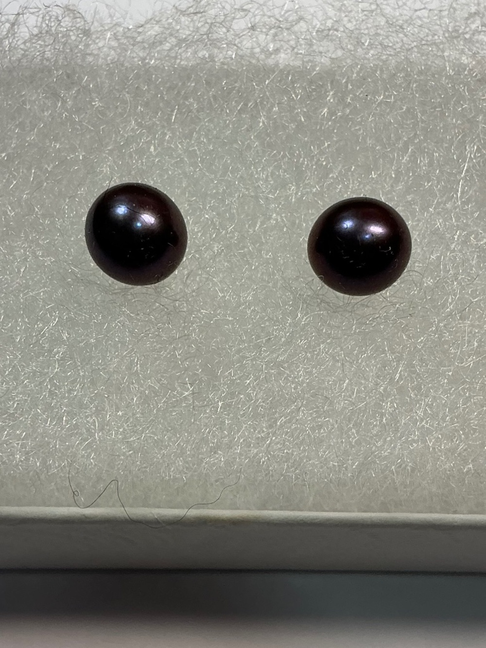 14k Black Pearl Stud Earrings. Post are 11/16 inches long. NO BACKS